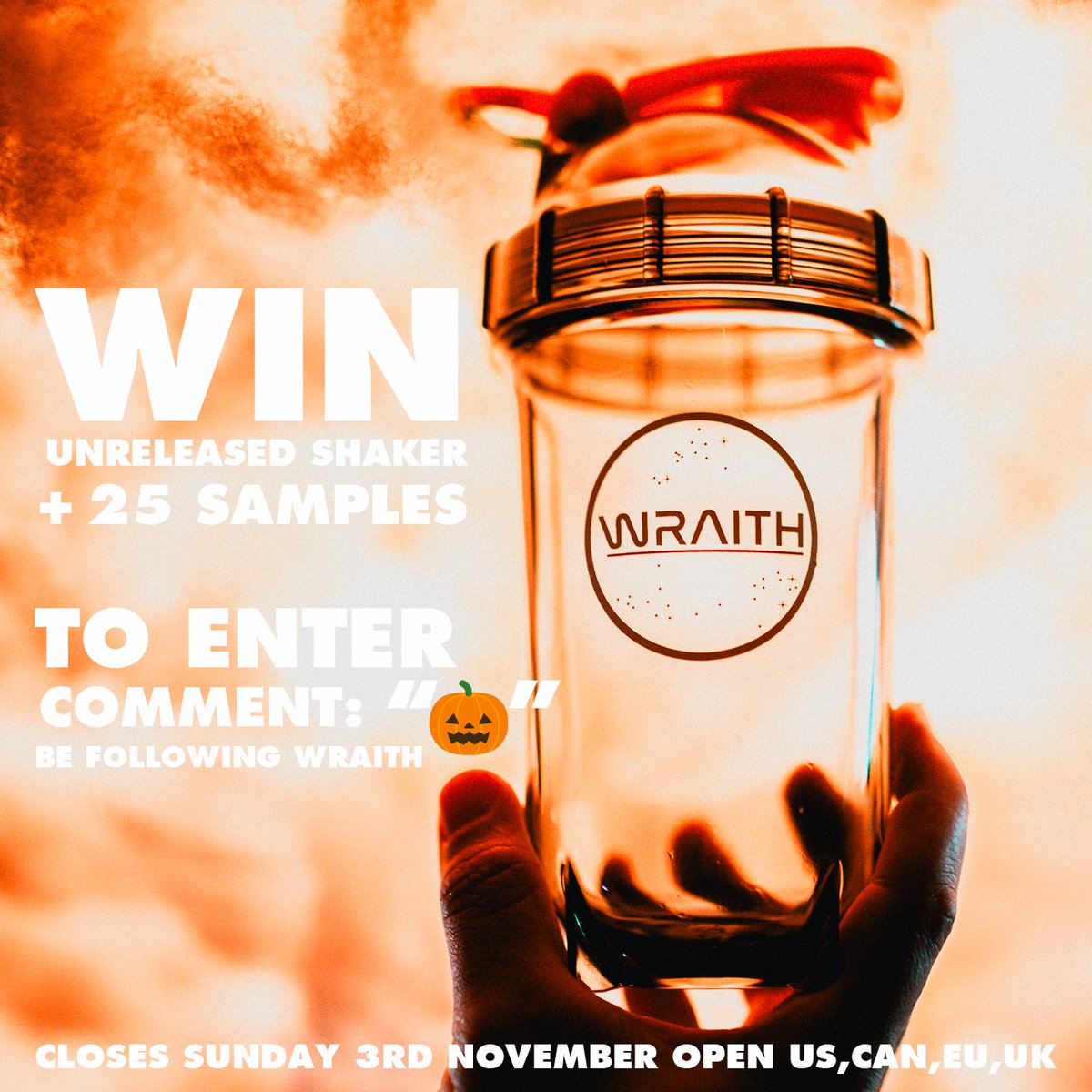🎁Giveaway Time!🎁 4 chances to win 

Only treats for Halloween:

This shaker is an absolute BEAST. 

To enter:

Be following Wraith 
Comment: 🎃

Multiple giveaways across: Instagram, Twitter, Facebook and our Facebook Group

Ends this Sunday open to: UK,US,CAN,EU

#JoinTheCult