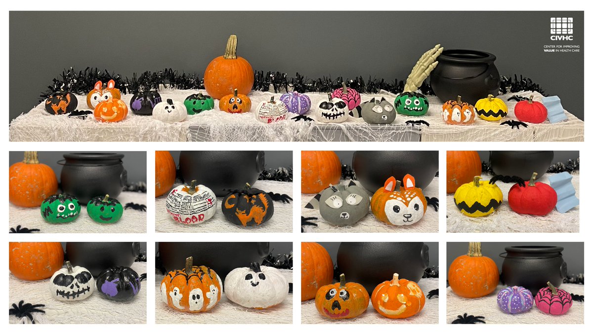 We're in the spirit at CIVHC! 👻🎃 Some of our staff took a break to paint some mini pumpkins for Halloween. Do you have a favorite?