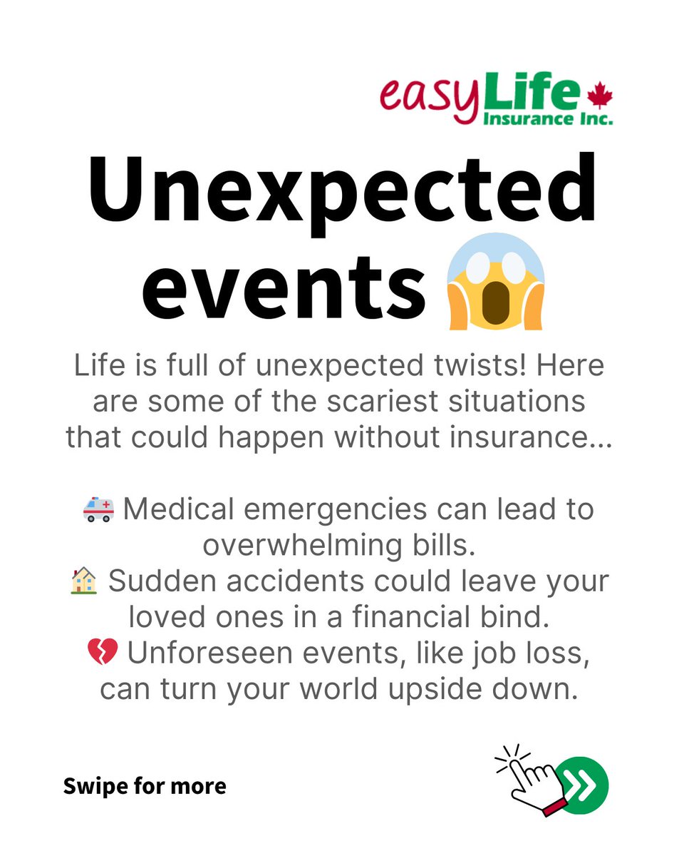 EasyLifeInsured's tweet image. 😱 Life without insurance can be spooky! From medical emergencies to job loss, challenges feel overwhelming without coverage. 

At easyLife, we’re here to provide peace of mind and protection. Get a personalized quote today: easylifeinsure.ca

#EasylifeInsurance  #Halloween