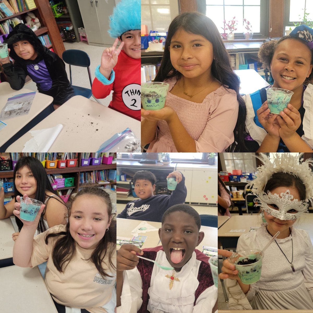OrtaUpdate's tweet photo. After reading, "Crankenstein", we made Crankenstein Pudding. #halloweenfun #foodfun #handsonlearning #recipes https://t.co/qPBrGcsC6k