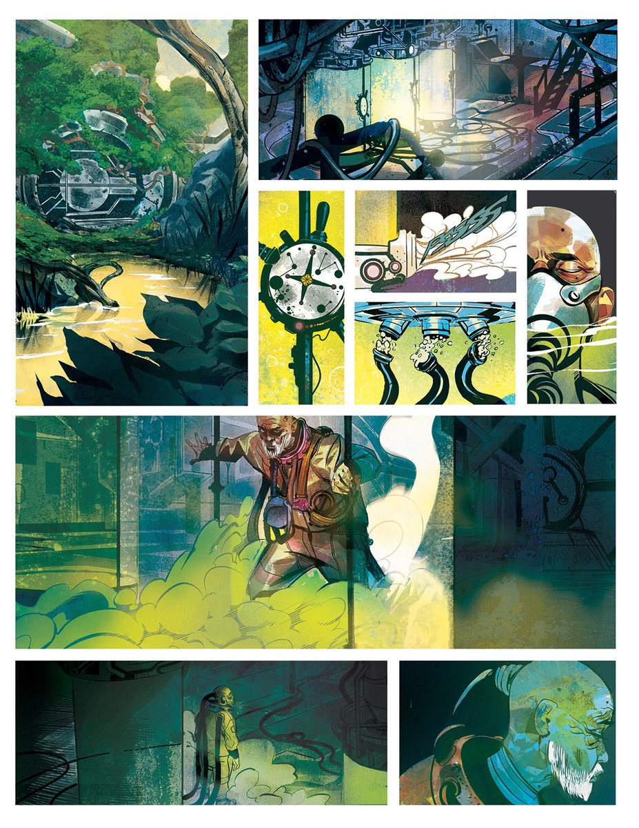 3worlds3moons's tweet photo. Feast your eyes on these GORGEOUS @DeadlyMike del Mundo pages from [SHIFT], the upcoming OGN written by Jonathan Hickman. Back it now on @Kickstarter:  https://t.co/Jzva8oPZd0 https://t.co/V9PIa9qhlR