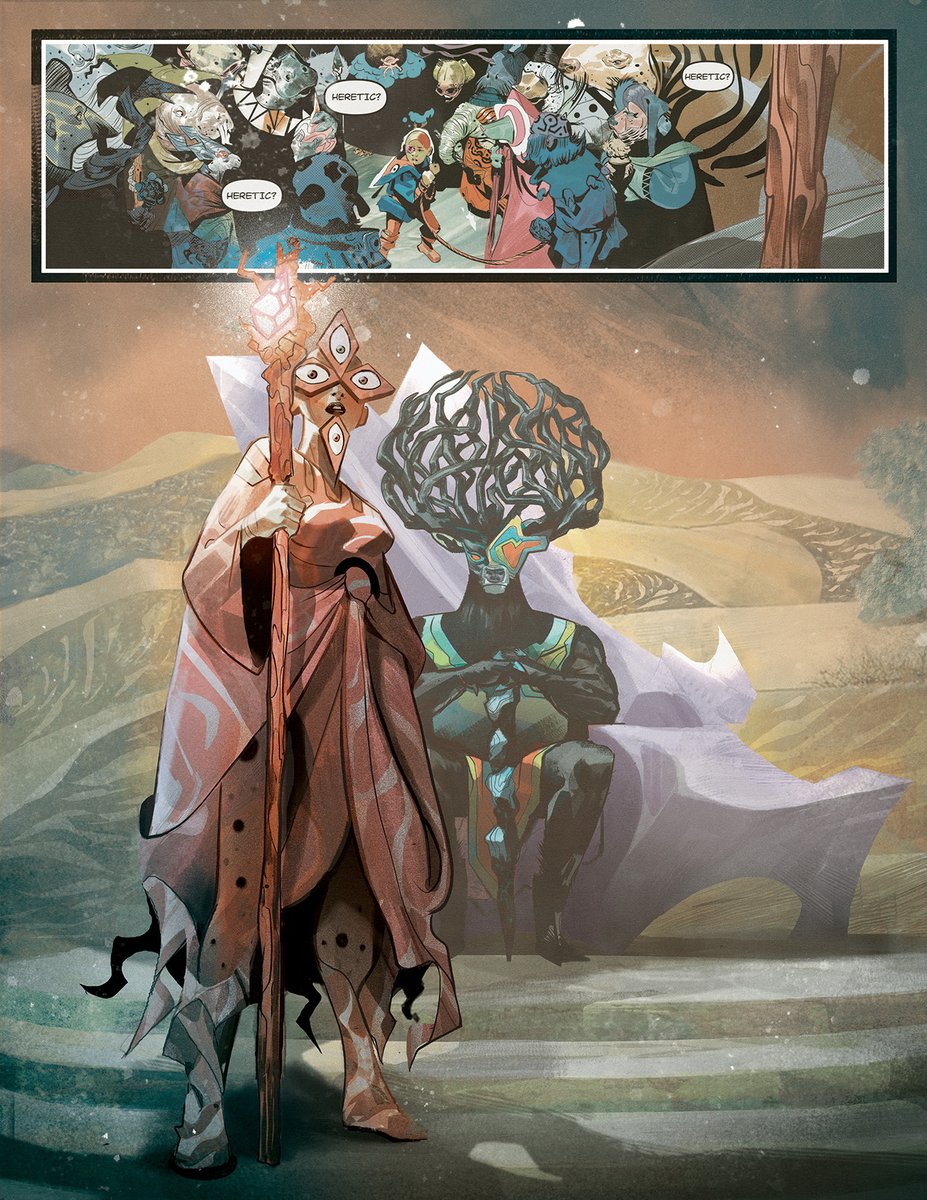 3worlds3moons's tweet photo. Feast your eyes on these GORGEOUS @DeadlyMike del Mundo pages from [SHIFT], the upcoming OGN written by Jonathan Hickman. Back it now on @Kickstarter:  https://t.co/Jzva8oPZd0 https://t.co/V9PIa9qhlR