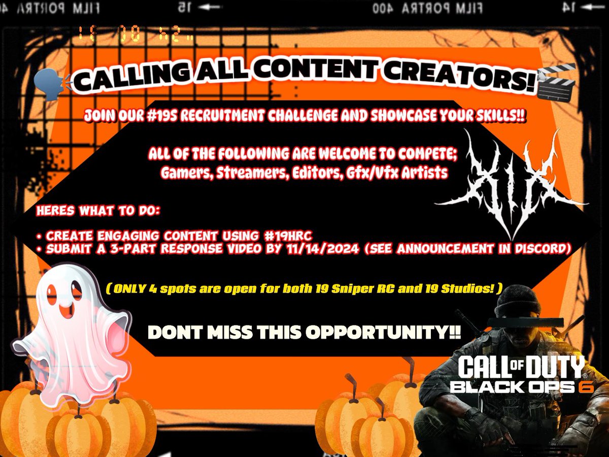 🚨19SNIPER/19 STUDIO RECRUITMENT CHALLENGE!!!!‼️

•More information in our discord announcements channel!!

( Our discord link will be in comments! )

#19Snipers #19S #19HRC

See below 👇🏼