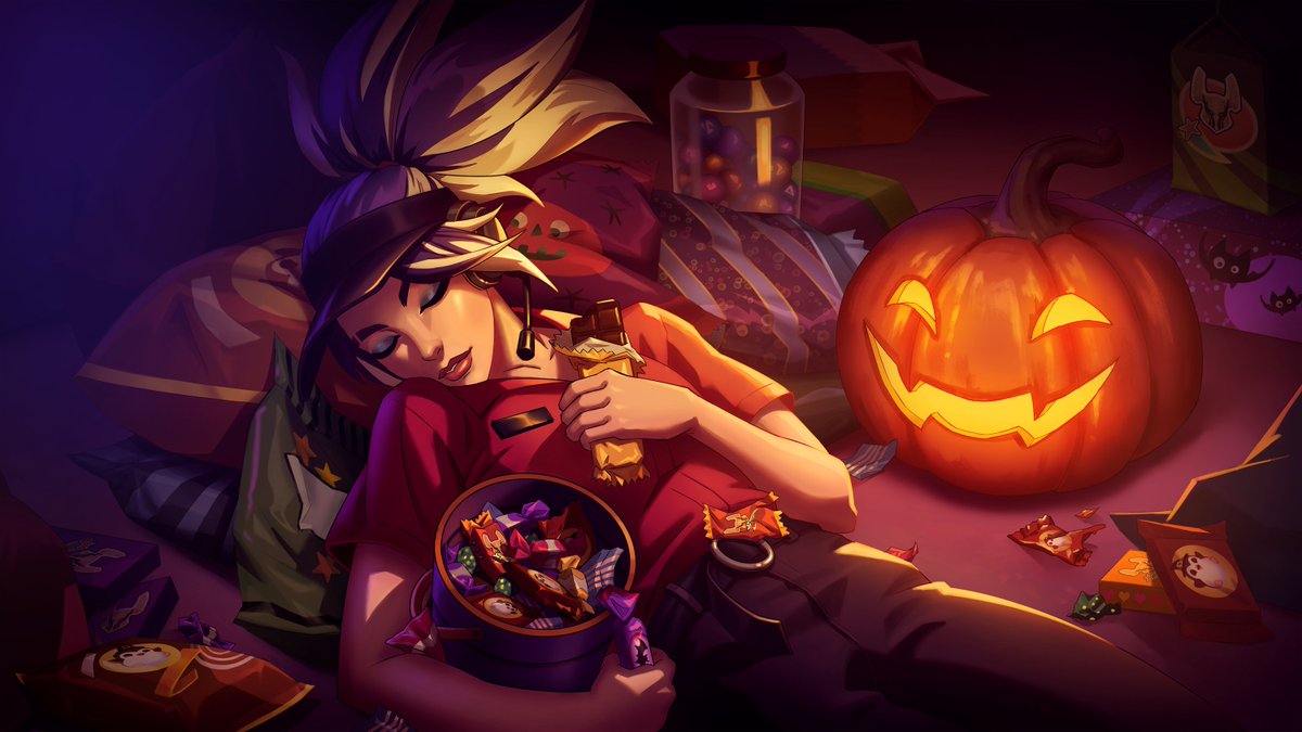 アカリ(リーグ・オブ・レジェンド) 「Yo esta noche después de una racha de de」|League of Legends ESのイラスト