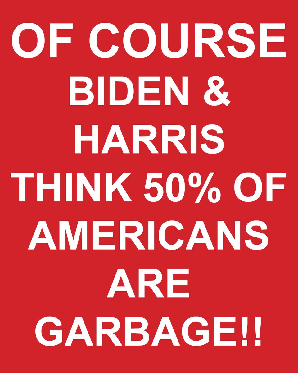 MarkKaplan's tweet photo. OF course Biden AND HARRIS think all Trump supporters are “garbage”.  Since she (falsely) brands Trump as a fascist/Nazi, then of course she hates his supporters. AND she encourages her side to hate us too. She sure ain't about unity - her BIGGEST LIE yet. She's horrible for Democracy #Trump2024 #VoteForOurFuture #election