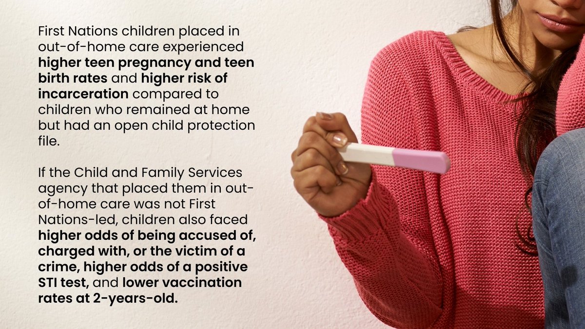 Linked data helped the SPECTRUM study's authors isolate the impact of Child Protective Services' custody decisions &amp; showed worse health &amp; legal outcomes for First Nations children placed in care than for those supervised in home with an open CPS file.
thelancet.com/journals/lanam…