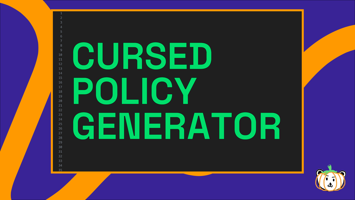 Happy Halloween! We’re summoning all kinds of chaotic energy with our Cursed Policy Generator. Spooky variables, fuzzing madness, bugs in the dark, and more in this video. youtube.com/watch?v=vLZF2K…