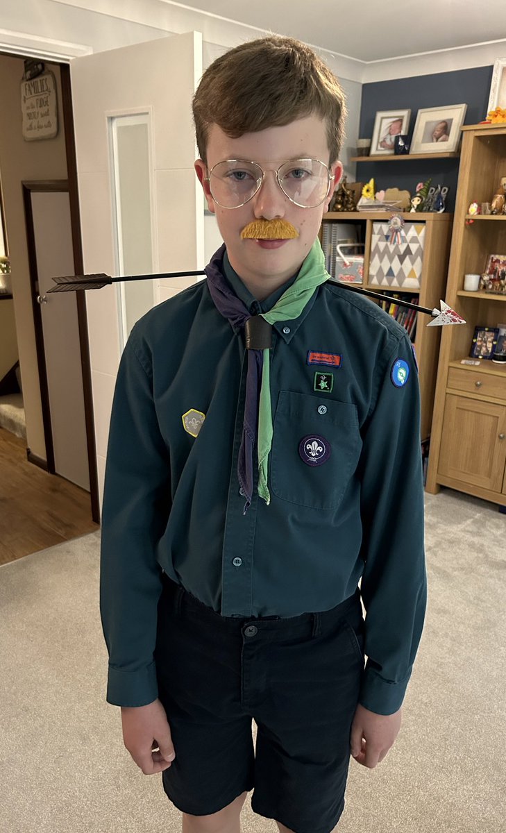 lizzyfmant's tweet photo. @JimHowick my son hopes you approve of his Halloween dress up today! He loves Pat after watching Ghosts recently! #Ghosts #Halloween https://t.co/gNOT6HgRmN