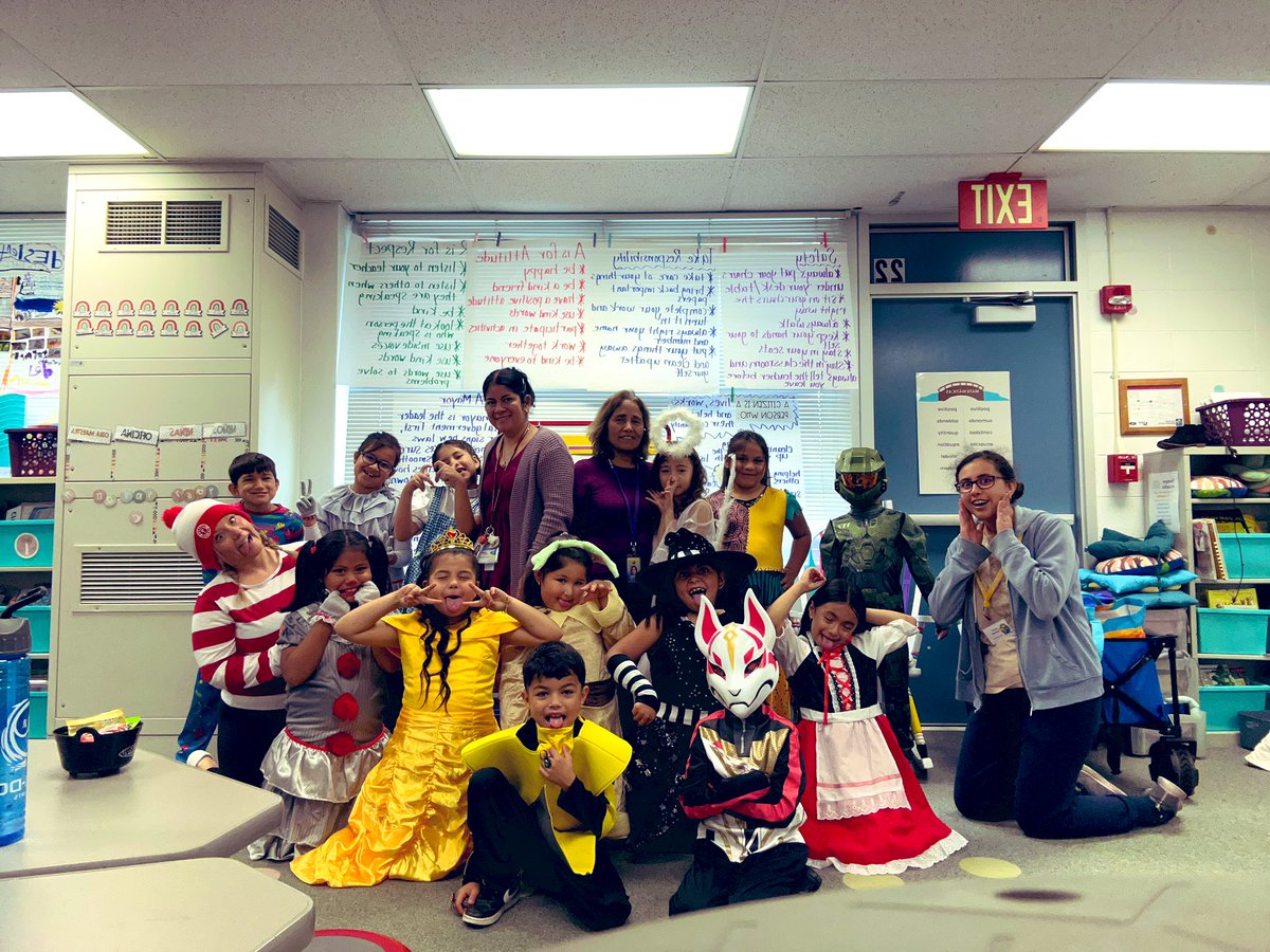 MrsInglat's tweet photo. Happy Halloween from Mrs. Inglat’s 2nd Dual! We had a blast today dressing up and celebrating! I couldn’t disappoint any of my students who voted for my costume, so I dressed up in 4 different costumes throughout the day! @VV_Voyagers https://t.co/AsnnowbHdm