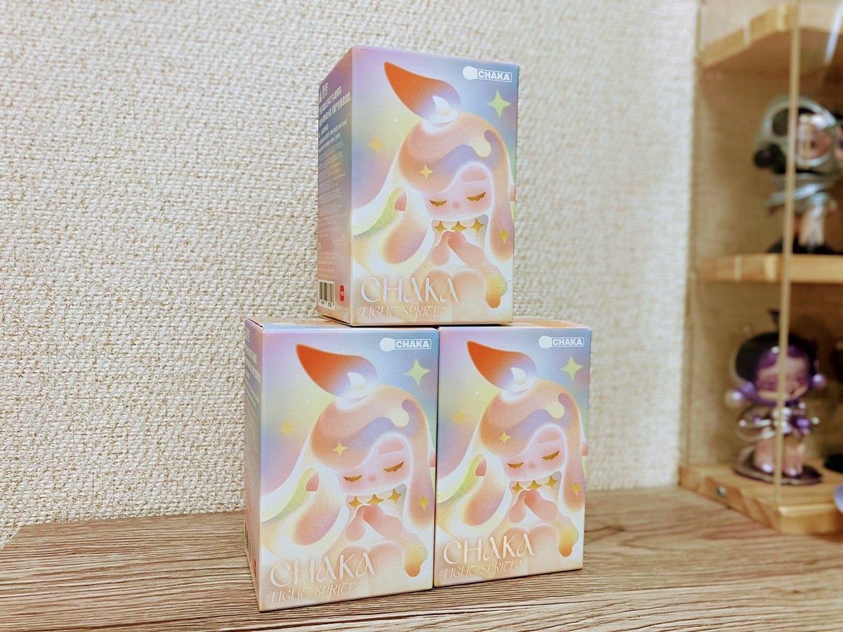 kichan1116's tweet photo. CHAKA
light sprite series
#chaka
#light_sprite
#POPMART
CHAKAちゃん達お迎え🕯️✨
本体は勿論外箱も綺麗~。 https://t.co/cOvI0ZH9yx