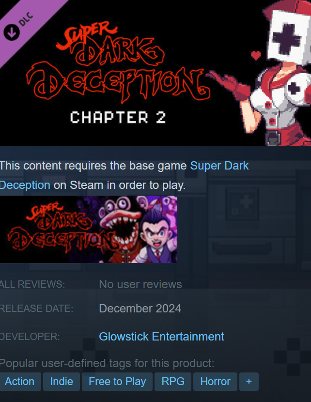 DarkDNews's tweet image. #MonstersandMortals &amp;amp; #SuperDarkDeception News:
According to their Steam pages, SDD Chapter 2 and #TheComa 2 DLC for M&amp;amp;M have both been delayed to December.