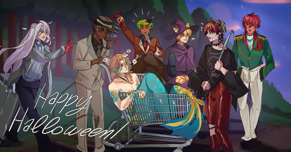 Happy Halloween from the Lavendeer Team‼️🎃

This year, the boys decided to cosplay as some of the Spooktober 2024 game jam characters! Do you recognize any?

(the list of games featured will be in the replies⬇️)