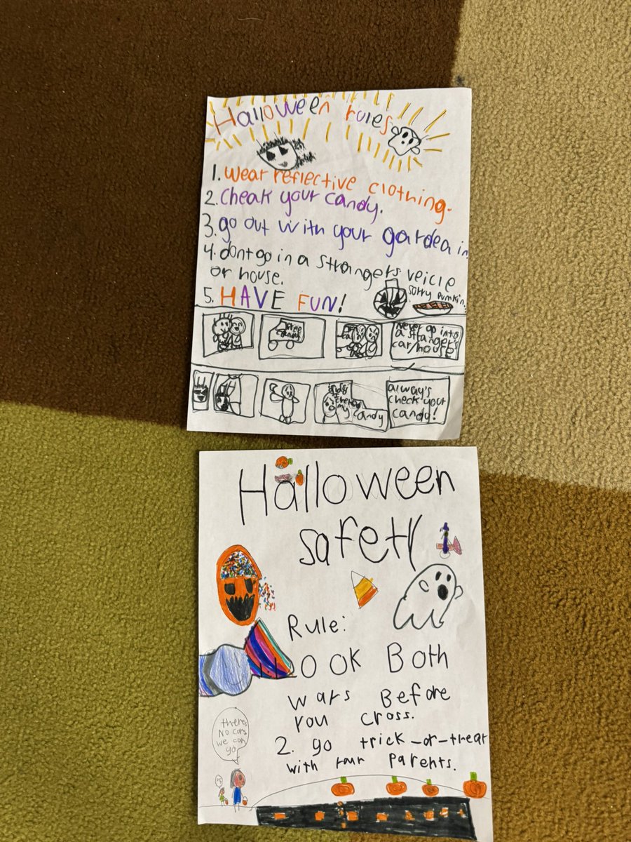 Miss_LEmes's tweet photo. Check out some important Halloween safety tips from our class! Stay safe everyone!! @StScholStorm https://t.co/abyzKhpIkd