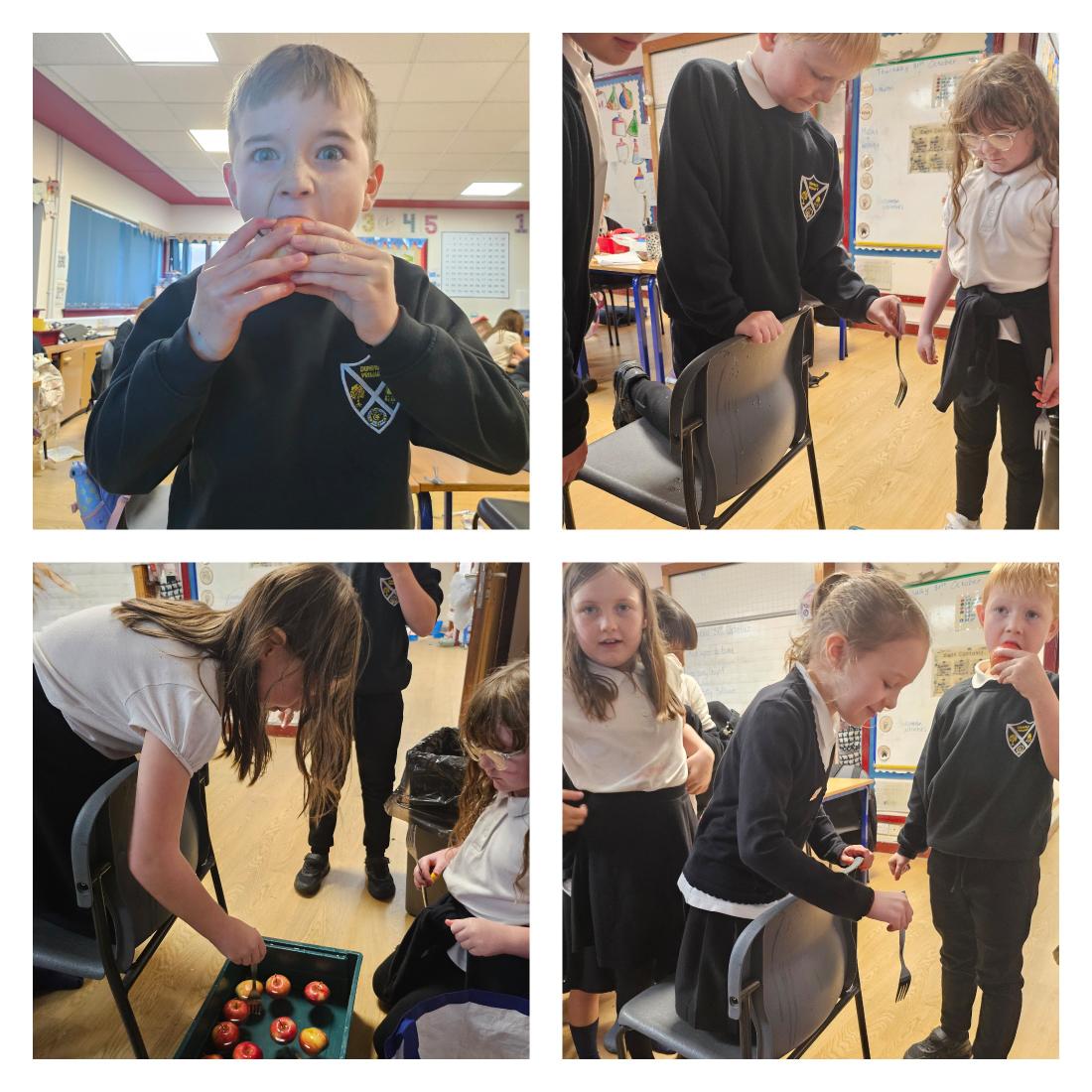 Happy Halloween! We enjoyed some fun activities today- writing Halloween stories, dooking for apples, sharing jokes and getting an early treat for our trick or treat bags! 👻💀🧙🐈‍⬛🧌