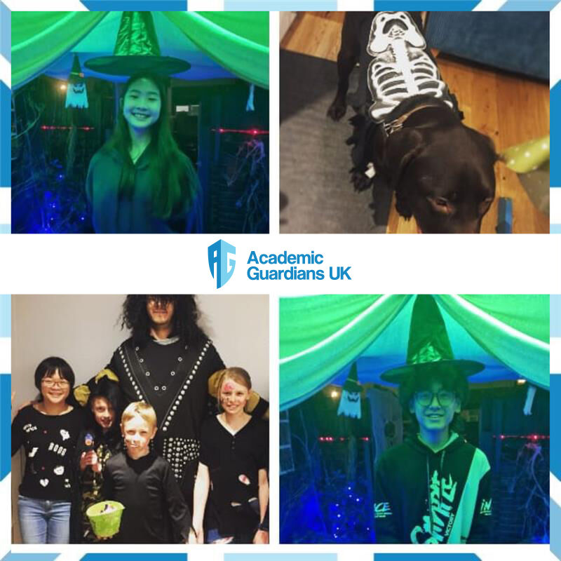 Academic_UK's tweet photo. Halloween is here, and our students are getting into the spooky spirit with their amazing homestay hosts! 🕸️ From pumpkin carving 🎃 to haunted house adventures 👀 and wicked costume parties 🧙, it's all treats (and maybe a few tricks!) with the AGUK homestay families!🧛‍♀️🖤

#Acad https://t.co/Ax4r9GwTpd