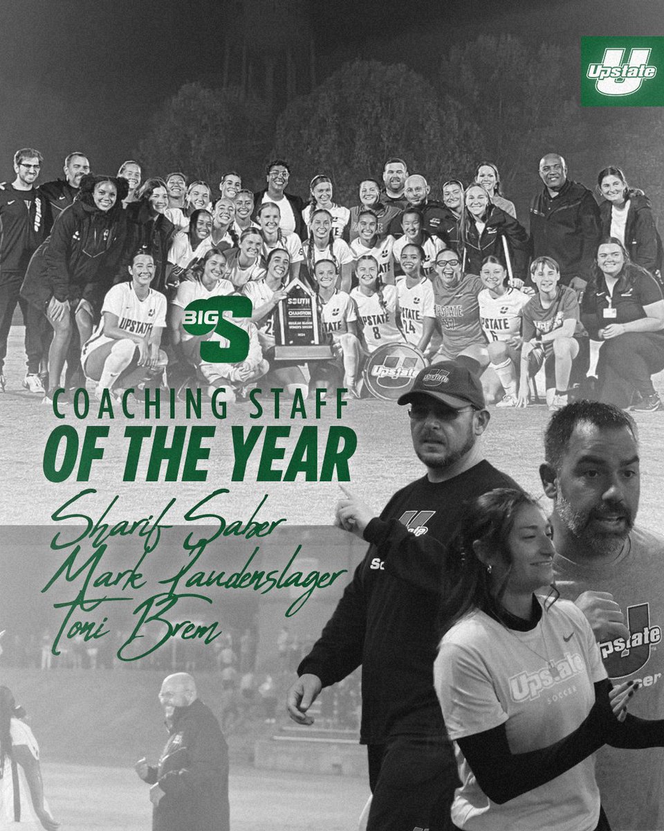 They led Upstate to its first Big South Regular Season Championship, the first championship for the program since 2001, in 2024.

Introducing the Big South Coaching Staff of the Year, Sharif Saber, Mark Laudenslager, and Toni Brem!

🔗 | brnw.ch/21wOhpX

#SpartanArmy ⚔