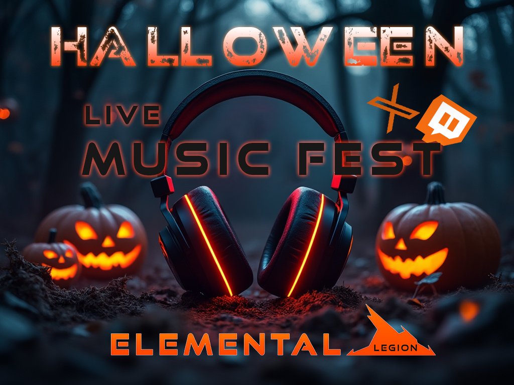 ElementalLegion's tweet photo. Happy #Halloween! Dont miss the #live #music mix today from 430-6pm Est. Pop in and treat your ears to some new beats on X or twitch! 
#edm #twitch #twitchlivestream #musicfest #musicstreaming https://t.co/RC6qsJzJ4p