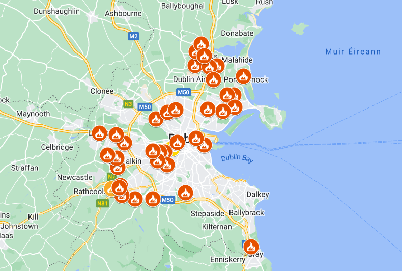 DubFireBrigade's tweet photo. Our live map of incidents for #Halloween is now....live 😀

Click here for the map
https://t.co/PQrQAOPsIZ https://t.co/7XiQmNDve0