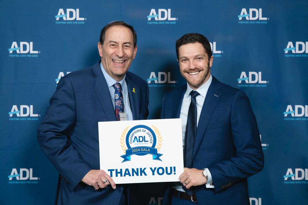 ADLMtnStates's tweet photo. Last night’s 2024 ADL Champions of Justice Gala was a huge success thanks to the 850 individuals &amp; more than 100 sponsors who supported the event. We congratulate honorees Scott Levin &amp; Ben Lusher and thank them for their commitment to combatting antisemitism &amp; fighting hate. https://t.co/xkpsAwcfoy
