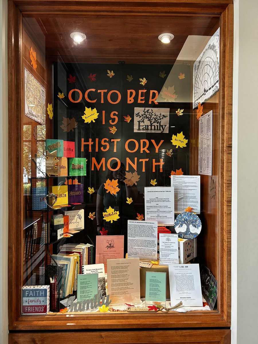 trentonlib's tweet photo. Thank you to the DAR for their amazing Family History Month display! 🤎🧡 https://t.co/7oX8bERgLU