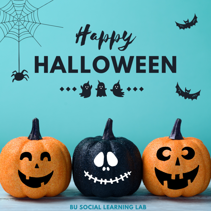 Wishing you a spook-tacular Halloween! 🎃👻👻#HappyHalloween #BUSocialLearningLab #buwheelock