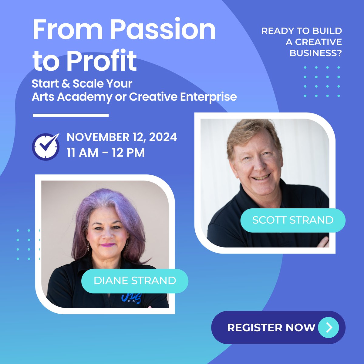 JDSCreative's tweet photo. This is more than just a webinar—it’s a chance to take control of your creative future!
📅 When: November 12th
⏰ Time: 11:00 AM - 12:00 PM (PST)
Where: On Zoom!
Register, visit: https://t.co/QYabUBVAHf
Let’s turn your dream into a thriving business. Can’t wait to see you there! https://t.co/5y5CmS1paM