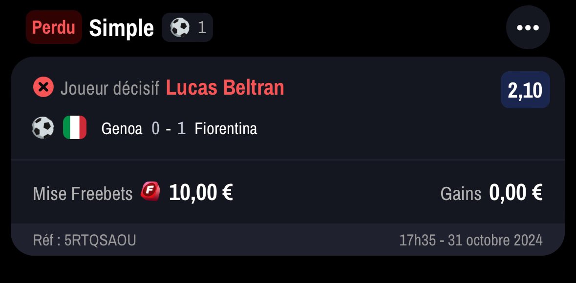 NitroxYt2's tweet photo. @WinamaxSport serait il possible de payer Beltran décisifs dans le match Genoa-Fiorentina qui est à la passe De sur la but de Gosens merci d’avance 

@Papa_rieur @ValueBet3 https://t.co/eenekhp1zk