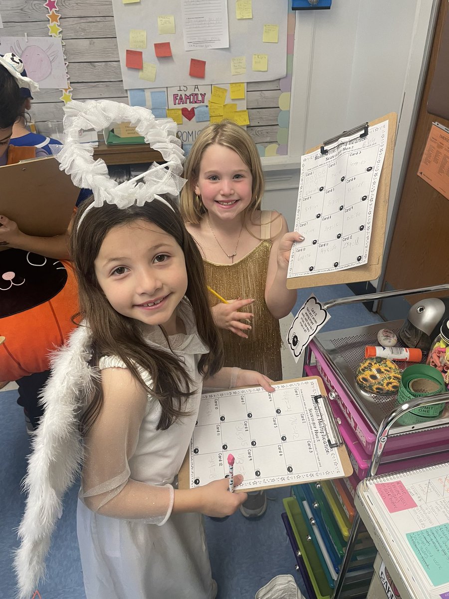 Halloween multiplication write around the room! 👻✖️