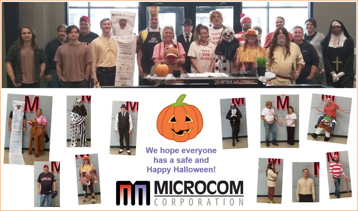 MicrocomCorp's tweet photo. We hope everyone has a safe and Happy Halloween!

Microcom celebrated today with our annual costume party.

#MicrocomCorp #HappyHalloween https://t.co/O1jb0ZM5NW