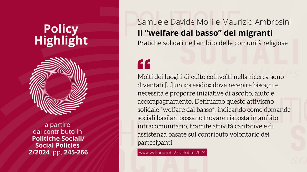 Politiche Sociali/Social Policies tweet media