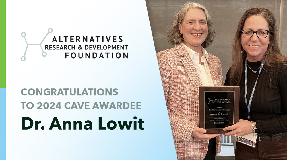 ARDF is excited to announce the 2024 Cave Award recipient, Dr. Anna Lowit. ARDF President Sue Leary presented the award to Dr. Lowit at the #ASCCT 13th Annual Meeting. Congratulations, Dr. Lowit!

Learn more at: ardf-online.org/cave-award.html