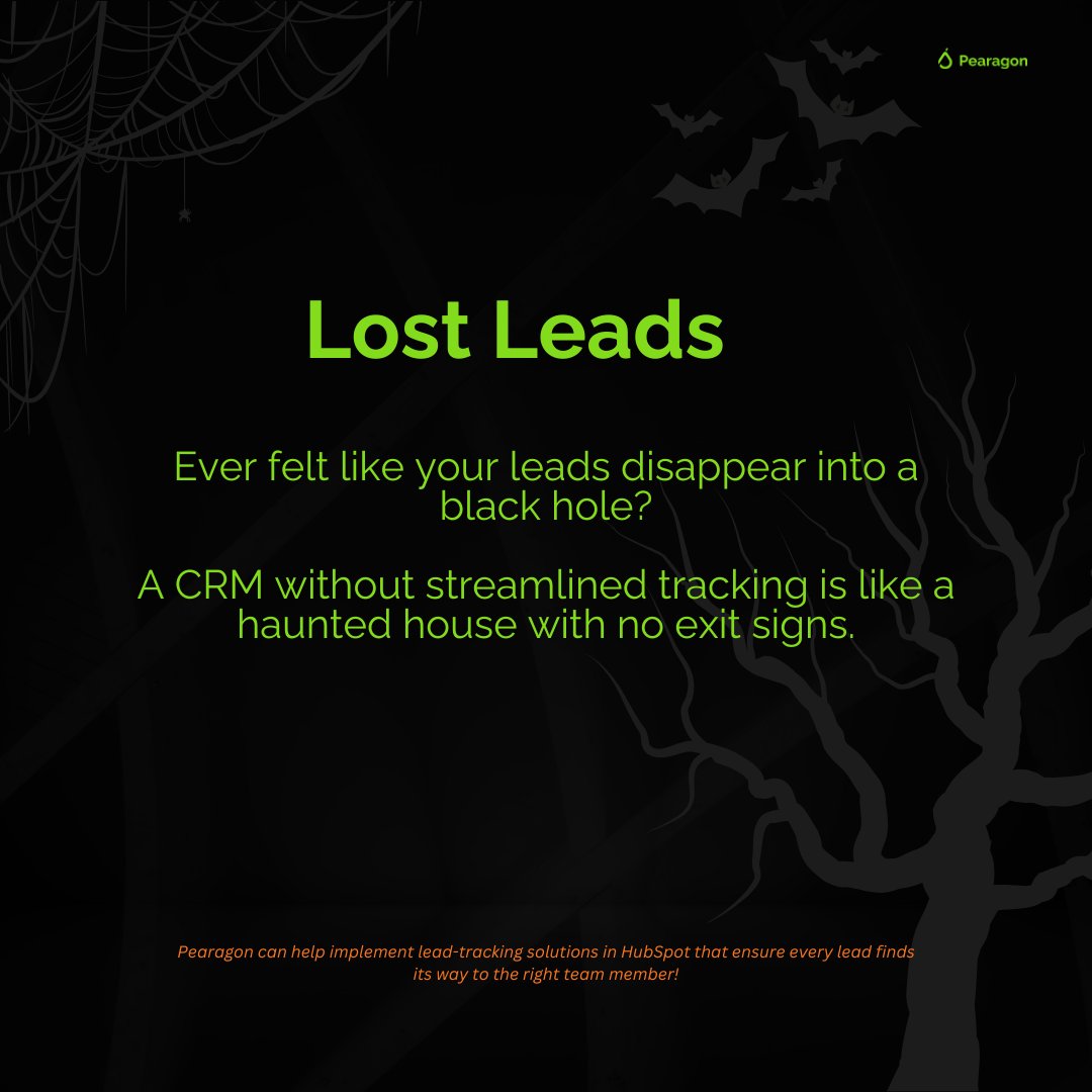 PearagonC's tweet photo. Don’t let CRM nightmares haunt your business! 🧛

#CRMsolutions #HubSpotPartner #HalloweenSpecial https://t.co/TLAUU8YeKQ