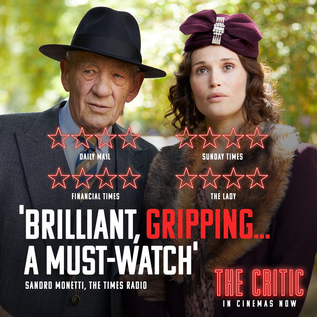 If you missed Ian McKellen and Gemma Arterton in The Critic (15) this month, you have another two chances - the film is showing again on Friday 1 and Tuesday 5 November at 7.30pm. Book in advance at wottoncinema.com!