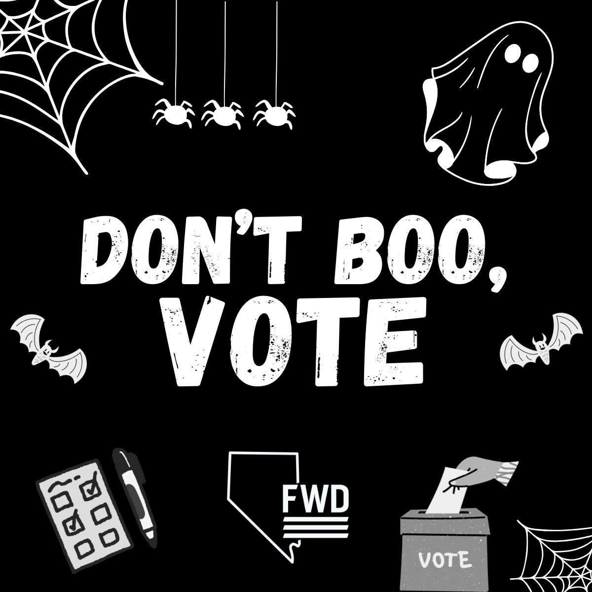 Happy Halloween! Don’t let anyone spook you out of voting – treat yourself to a healthy democracy! A better future is just one vote away, so let’s cast out the tricks and make your voice heard! #Vote #VoteEarly #Forward