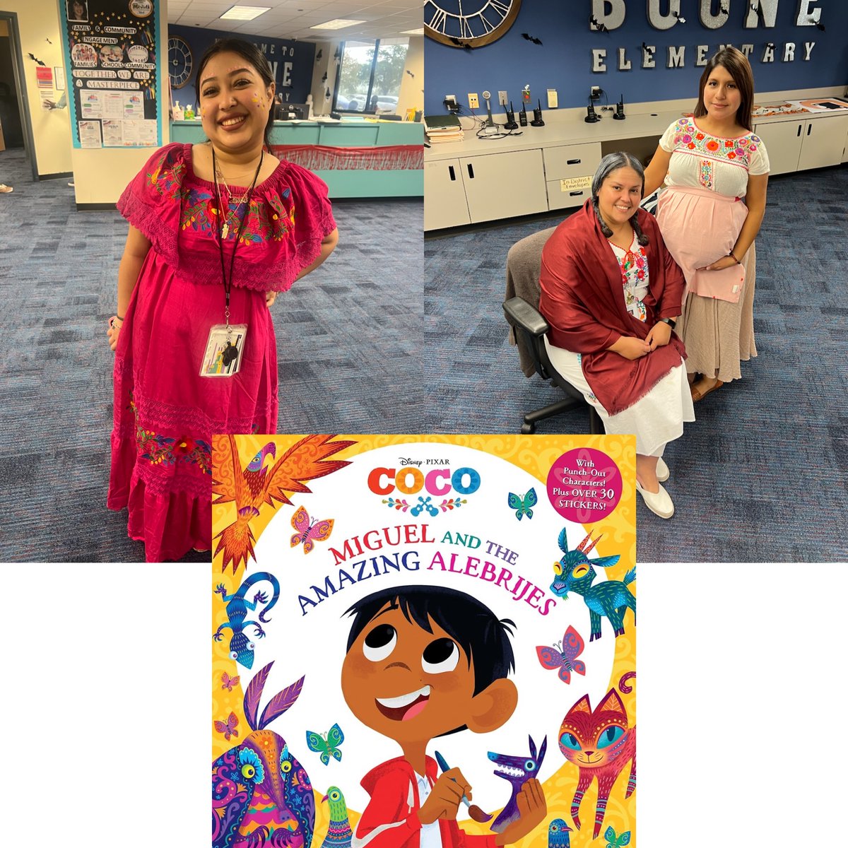 boonelementary's tweet photo. Our teachers dressed as their favorite book characters for Boone Halloween Theme, Read Day!!!
Were they spot on?
Alief Independent School District
#readday
#AliefProud
#boonebears https://t.co/5CtXMbIGTJ