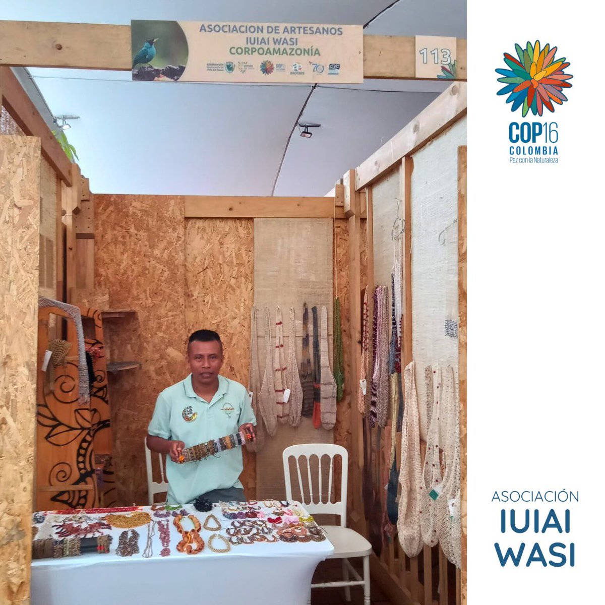 genvalsas's tweet photo. ¡Orgullo y compromiso en la COP16! 
La asociación Iuiai Wasi, del  Putumayo, presente en la COP16, representando su trabajo inspirador en el cuidado del medio ambiente y la sostenibilidad. 
¡Sigamos impulsando juntos el cambio!
#Sostenibilidad #Generacióndevalor https://t.co/30qkEUqAbV