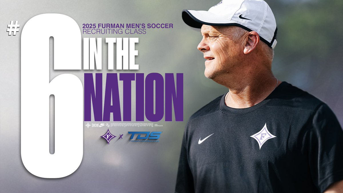 Furman Men's Soccer (@furmansoccer) on Twitter photo Pleased to have the #6 nationally ranked 2025 recruiting class by <a href="/TopDrawerSoccer/">TopDrawerSoccer</a> . This makes for the fifth straight year our classes have received national recognition.
#FUAllTheTime Pleased to have the #6 nationally ranked 2025 recruiting class by <a href="/TopDrawerSoccer/">TopDrawerSoccer</a> . This makes for the fifth straight year our classes have received national recognition.
#FUAllTheTime