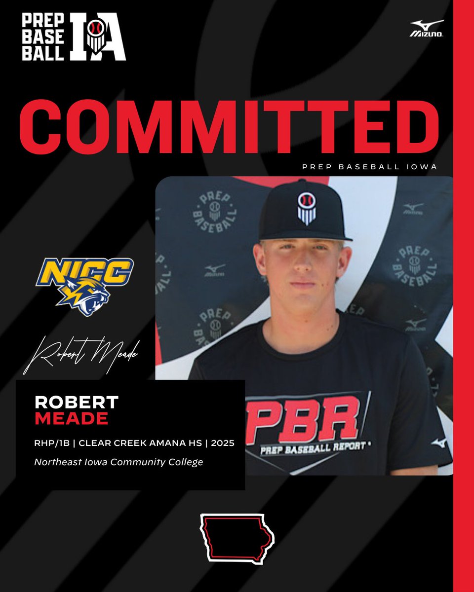 🎓𝐂𝐨𝐦𝐦𝐢𝐭𝐦𝐞𝐧𝐭 𝐖𝐚𝐭𝐜𝐡🎓

Robert Meade, (2025, RHP/1B, <a href="/CCAClippersBB/">CCA Clippers Baseball</a>) commits to Northeast Iowa Community College.

👤 loom.ly/0O6cbAI

<a href="/IRokra/">Robert Meade</a> ✖️ @NICC_Cougars