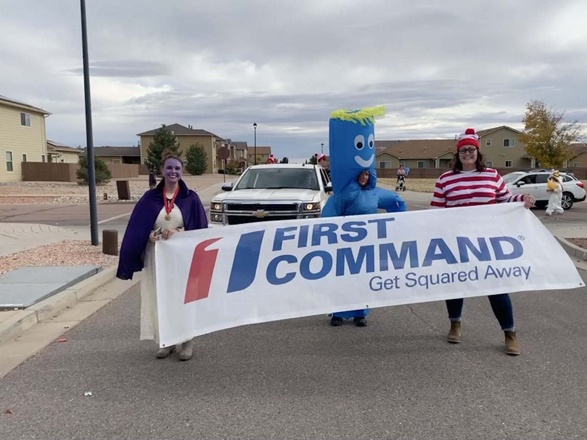 RobertMilmore's tweet photo. Throwback Thursday: Halloween Office Edition! 🎃👻 Here's a look back at some spooky fun and creative costumes from Halloween past. What's everyone dressing up as this year? 🧙‍♀️💀 
#firstcommand #colorado #coloradosprings #pikespeak #halloween #spooky https://t.co/2KGutOKJt6