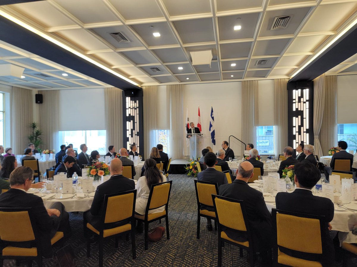 ToddWinterhalt's tweet photo. It was great to attend the Canada-Korea Forum in Montreal .  South Korea is an important partner for @ExportDevCanada and we had many impactful discussions about security and collaboration as we continue strengthening relationships between our two countries. https://t.co/WzgF9NR9Vm