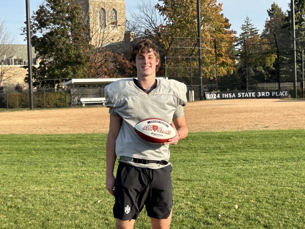 Congratulations to our Week 9 High School All Stars winner, Frankie Hosty of Fenwick H.S.

He was pressed into action after the starting QB suffered an injury. With a heavy heart caused by the passing of his father just hours before game,  Frankie led the Friars to a 36-12 win