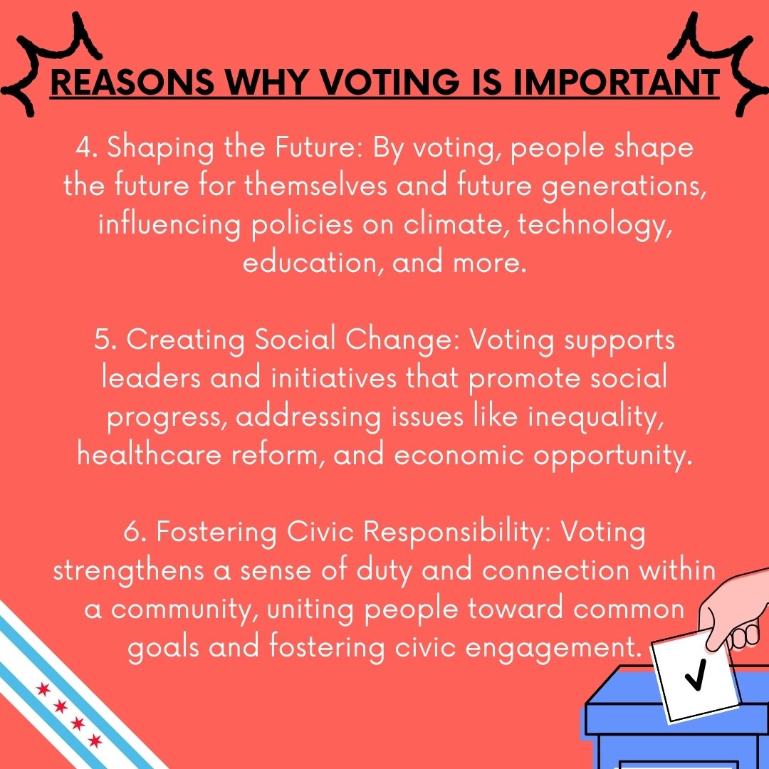 Don't forget to vote November 5th, 2024. If you have not yet registered to vote, don't worry! You can register to vote on Election Day directly at your polling location. 
Here is a link to find your nearest voting locations in Cook County! #vote 
cookcountyclerkil.gov/elections/poll…