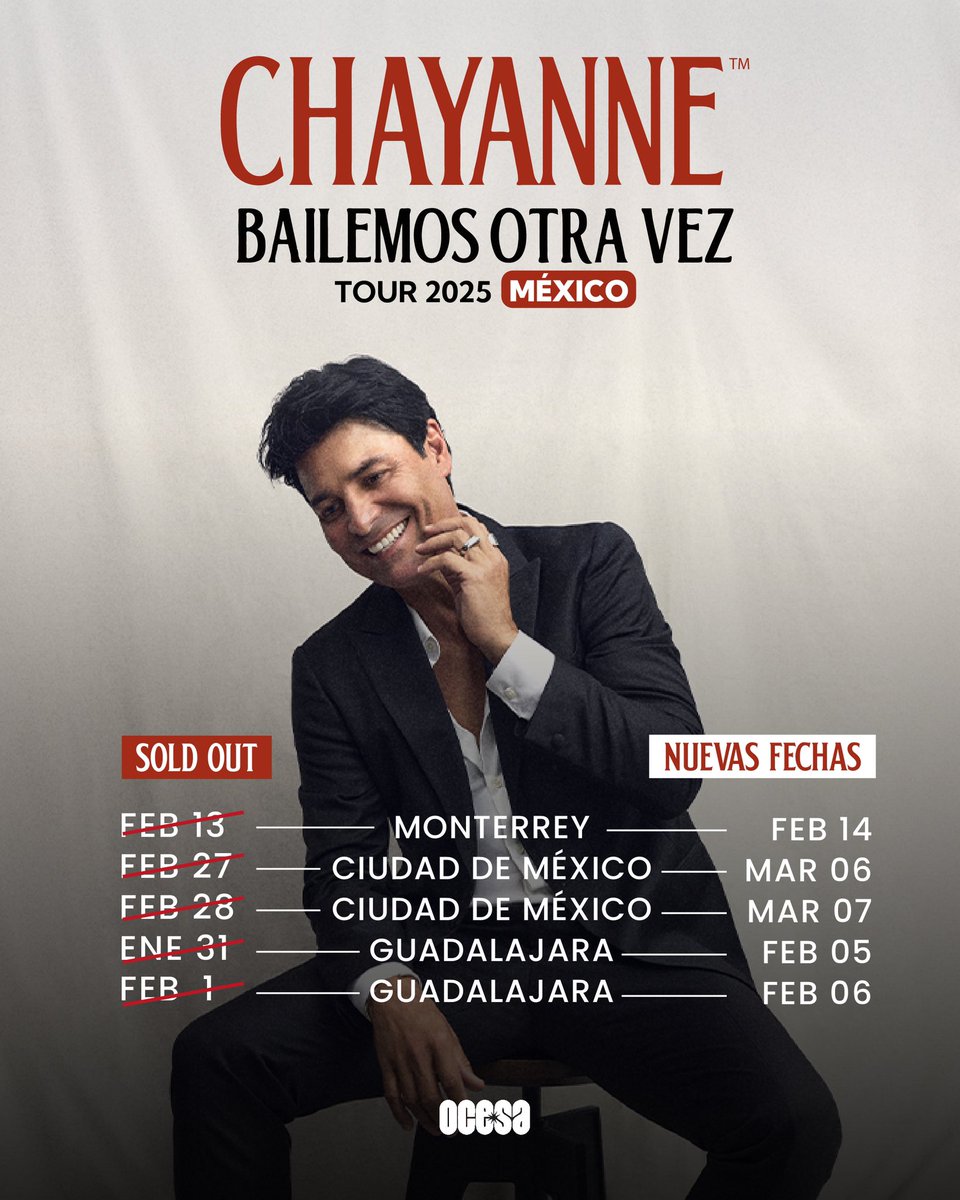 Me llena de emoción saber que 🇲🇽 me abre las puertas siempre de una manera muy especial ✨ Sigo sorprendiéndome con nuestros Sold Out, pero esto no termina aún, tendremos más noches para que sigamos gozando y bailando 🕺🏻
Ciudad de México, Guadalajara y Monterrey, ya los quiero