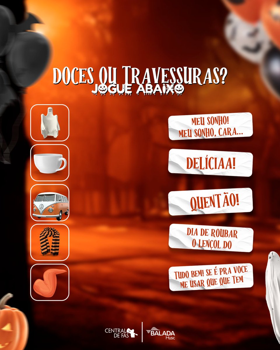 centraldogl's tweet photo. BOO! 👻
Achou mesmo que a centralzinha ia deixar passar batido? Nada disso… cabeças a obra, porque tem mistério a ser resolvido! Vai um joguinho da memória aí? 🕸️ Happy halloween w/ challenge!! 🎃🕷️
#centralgl #gusttavolima #halloween #challenge https://t.co/qkbVsgbq0H