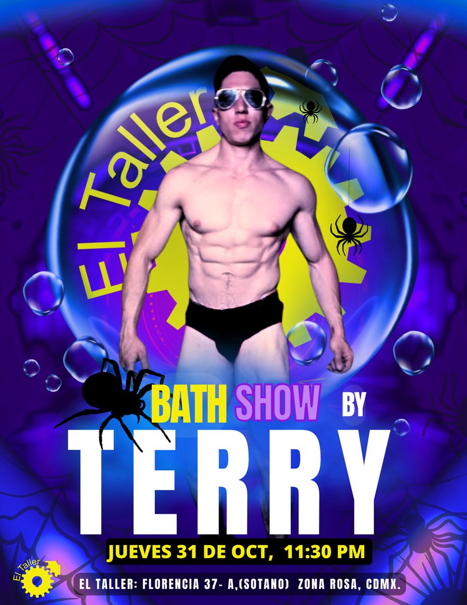 SoloEllosMX's tweet photo. Jueves 31 de Oct 🫧

Bath Show🫧🛀🏻🧼, By “Terry” totalmente en vivo para ti🔥💦

Show 11:30 pm🫧

Entre otros atractivos visuales 😈

Jueves ambiente Mixto, 
Cover $50.
A partir de las 18 Hrs. 🔞

#Show3X #Soloparaellos #Domingo #Stripper #Bathlive #Gogos #Boys #BathShow https://t.co/28qQ6uDFuk