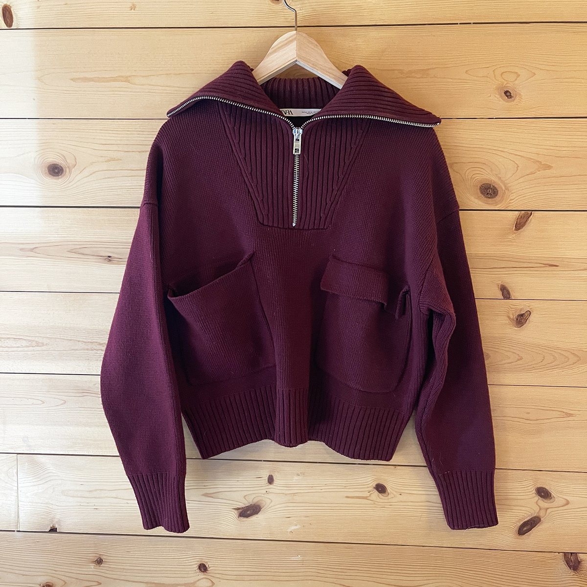 HawaiiTrails's tweet photo. Check out this listing I just added to my #Poshmark closet: ZARA Sweater Rich Burgundy Wear 2 Ways Turtleneck or Half Zip S. https://t.co/gM9DTDsAkM #shopmycloset @poshmarkapp https://t.co/byxTJL0esA