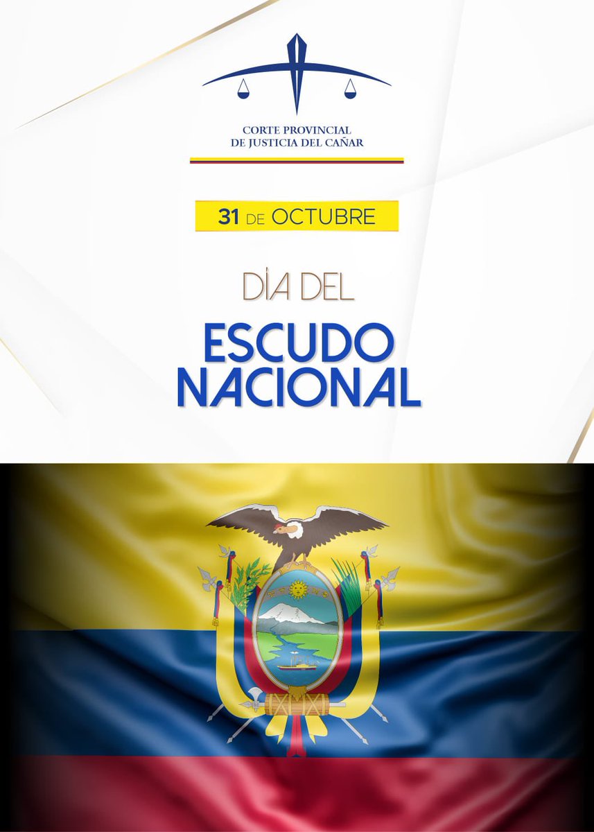 Hoy, conmemoramos el Día del Escudo Nacional, símbolo de identidad, orgullo y honor de todos los ecuatorianos.