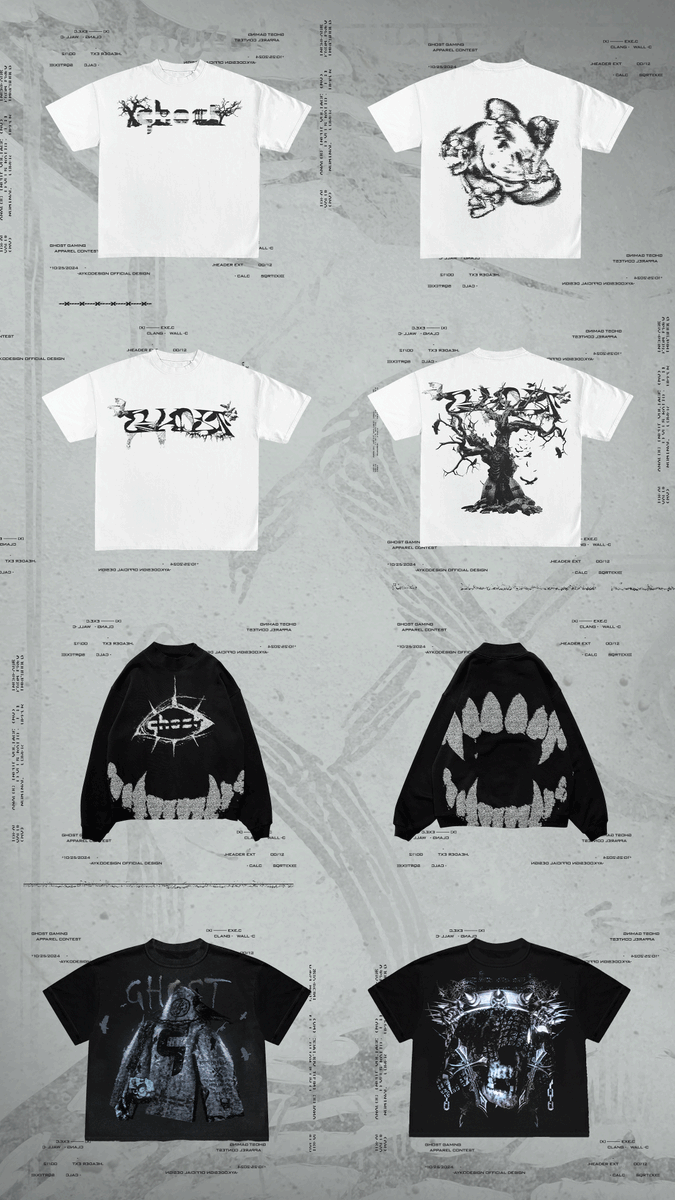 aykodesign's tweet photo. Full Apparel Collection for #GhostHC Halloween Contest https://t.co/zVF5xhXzfS