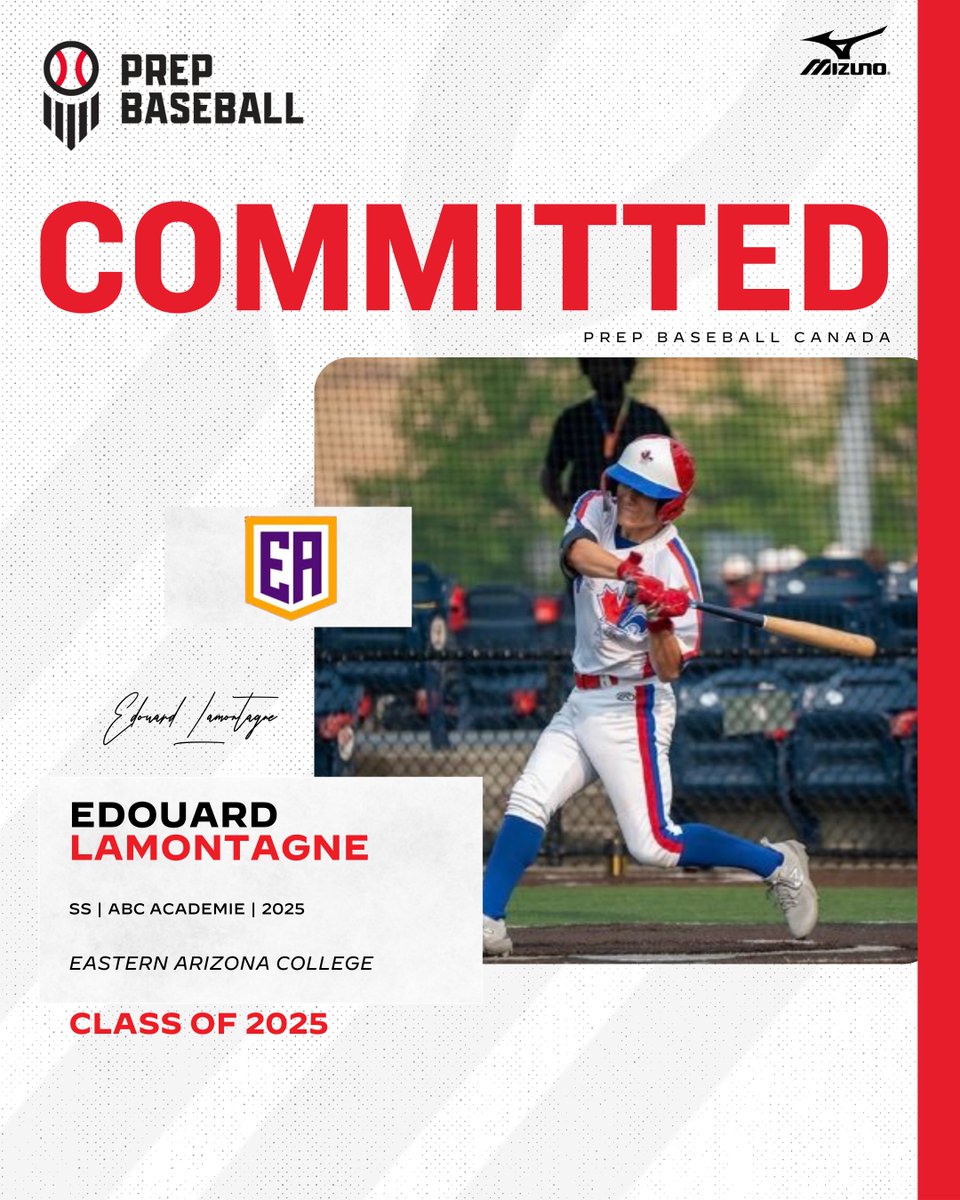 Prep Baseball Ontario (@prepbaseballon) on Twitter photo π¨ππππππππππ ππππππ¨
'25 SS Edouard Lamontagne (<a href="/ABCacademie/">AcadΓ©mie de Baseball du Canada</a>) announces his commitment to Eastern Arizona College.
<a href="/edoulam/">Edouard Lamontagne</a> | <a href="/eastern_arizona/">Eastern Arizona Baseball</a> π¨ππππππππππ ππππππ¨
'25 SS Edouard Lamontagne (<a href="/ABCacademie/">AcadΓ©mie de Baseball du Canada</a>) announces his commitment to Eastern Arizona College.
<a href="/edoulam/">Edouard Lamontagne</a> | <a href="/eastern_arizona/">Eastern Arizona Baseball</a>