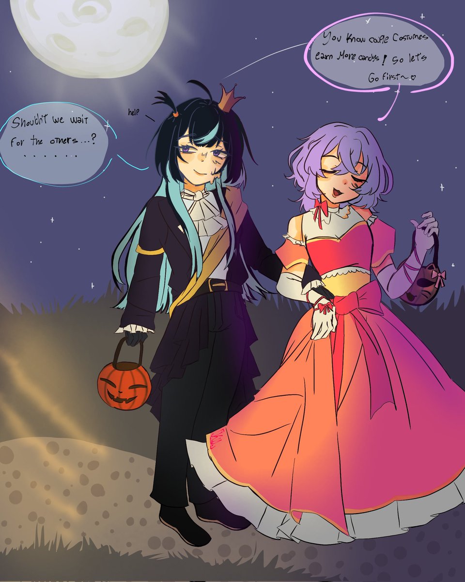 adepiWind's tweet photo. Day 5: Trick or treat! 🍬
Something something Esu & yume something
#femween (rlly late) https://t.co/hwuPNBX2xK